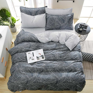 Bedding Set Fashion house  luxury bed cover sheet Pillowcase Wavy stripes Home textile  Family Bed Linens  High Quality