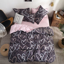 Load image into Gallery viewer, Bedding Set luxury Pink love 2/3/4pcs Family Set Sheet Duvet Cover Pillowcase Boy Room flat sheet, No filler 2019 bed set