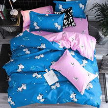 Load image into Gallery viewer, Bedding Set luxury Pink love 2/3/4pcs Family Set Sheet Duvet Cover Pillowcase Boy Room flat sheet, No filler 2019 bed set