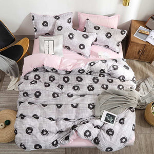 Bedding Set luxury Pink love 2/3/4pcs Family Set Sheet Duvet Cover Pillowcase Boy Room flat sheet, No filler 2019 bed set