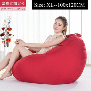 Bean Bag Sofa Cover Lounger Chair Sofa Ottoman Seat Living Room Furniture Without Filler Beanbag Bed Pouf Puff Couch Lazy Tatami