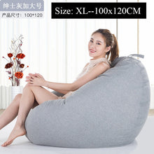 Load image into Gallery viewer, Bean Bag Sofa Cover Lounger Chair Sofa Ottoman Seat Living Room Furniture Without Filler Beanbag Bed Pouf Puff Couch Lazy Tatami