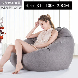 Large Bean Bag Chair Sofa Cover Indoor Comfort Seat Couch Lazy Lounger No  Filler