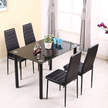 Load image into Gallery viewer, Panana Dining table set with 4/6 pcs Chairs Faux Leather High Metal Leg Padded Seat Kitchen