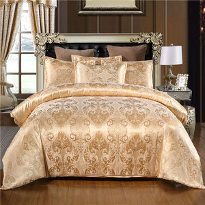Luxury Jacquard Bedding set Single Queen King Size Duvet Cover Set Bed Linen Quilt Cover