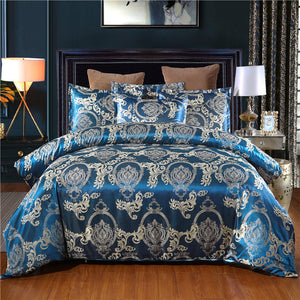 Luxury Jacquard Bedding set Single Queen King Size Duvet Cover Set Bed Linen Quilt Cover