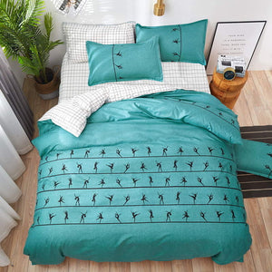 Bedding Set Fashion house  luxury bed cover sheet Pillowcase Wavy stripes Home textile  Family Bed Linens  High Quality